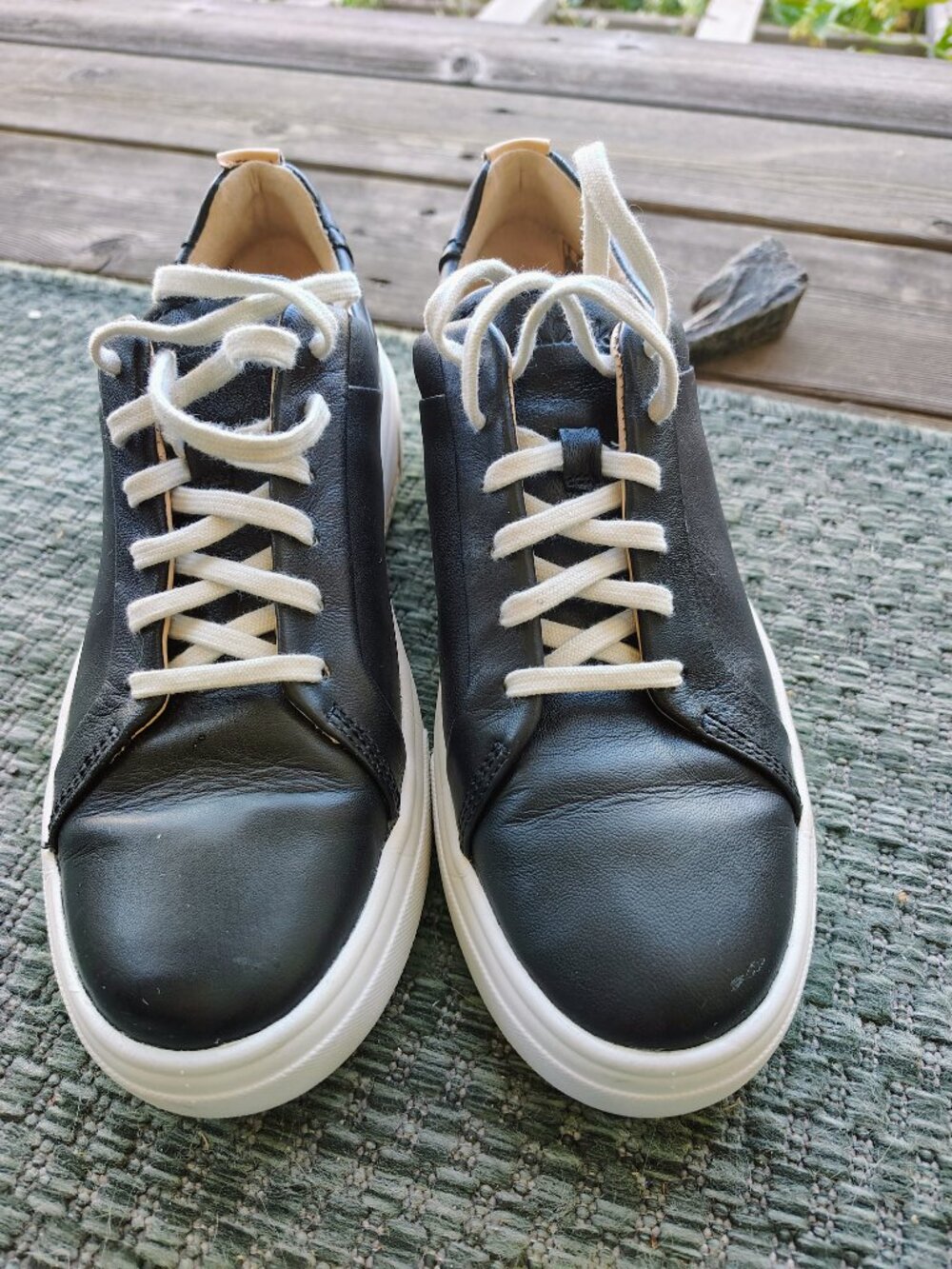 Clark's Leather Sneakers - Black 8.5